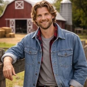 Vintage Denim Chore Jacket Coat L Blue Work Leisure Fleece Blanket Lined Barn